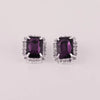 Hot Pink Crystal Clip Earrings For Women Jewelry Charm Geometric Shape Bridal Earrings Wedding Prom Jewelry Gifts - Image 6