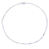 Geometric Sparking Round Bling CZ Bamboo Bar Charm Link Chain Women Choker Necklace - Image 7