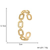 Square Link Stainless Steel Open Cuff Bracelet in Gold-Tone or Silver-Tone - Image 5