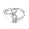 Silver Initial Rings for Women Girls, Adjustable Initial Rings Cubic Zirconia Stackable Alphabet Letter Rings Gift - Image 32