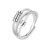 Metal Balls Fidget Rings Adjustable for Women Stress Relieve Finger Jewelry Rotatable Beads Ring Accessories - Image 18