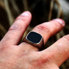Beier Vintage 316L Stainless Steel Viking High Polished Mirror Ring Signet Jewelry For Men - Image 5