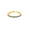 Thin Cubic Zirconia Stacking Ring in Gold-Tone Stainless Steel Adjustable - Image 24