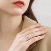 Sunflower Crystal Relief Spinning Fidget Ring For Girls Rotate Freely Metal Copper Knuckle Ring Women'S Jewelry Gifts - Image 18