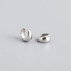 Silver Simple Wide Huggies Gothic Hoop Earrings for Women European Unisex Piercing Rock Jewelry Ear Buckles - Image 35