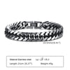 Chunky Retro Cuban Chain Bracelets for Men, Vintage Antique Stainless Steel Curb Dome Link Wristband, Cool Outfit Jewelry - Image 7