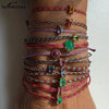 Multicolor Crystal Braided Rope Bracelet For Women Gemstone Charms Adjustable Thread Bangle Bohemian Beach Ladies Jewelry - Image 1