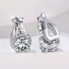 Mystic Rainbow Crystal Round Stone Clip Earrings For Women Rose Gold Silver Color Multicolor Zircon Jewelry Simple Gifts - Image 1