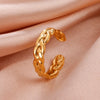Stainless Steel Braid Twist Open Ring Women Gold Color Wedding Band Rings Kpop Party Jewelry Gift for Friends Lover - Image 1