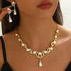 Ladies' Design, Imitation Pearl Necklace, Earrings, Jewelry Set Suitable for Weddings, Gatherings, Holidays, Gifts - Image 1