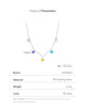 MODIAN Solid 925 Sterling Silver Rainbow Colorful Enamel Hearts Pendant Necklace Adjustable Link Chain For Women Fine Jewelry