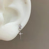 Mini Crystal Zircon Stud Earrings Sweet Needle Unisex Ear Studs Pendant Cross Star Earbone Jewelry Cool Cute Punk Grunge Jewelry - Image 3