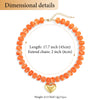 Colorful Acrylic Bead Choker Necklace with Heart Pendant - Image 13