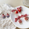 Korean Sweet Cute Strawberry Ribbon Bowknot Drop Earrings for Women Cute Fruit Cake Cup Dangle Earring Lovely Jewelry Gift - Image 2