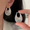 Silver Vintage Earrings For Women Simple Big Web Earring Jewelry Prevent Allergy Party Accessories - Image 1