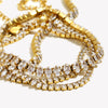 Gold Plated Shiny Marquise Oval Shape Zircon Crystal Tennis Chain Choker Necklaces Bracelets Jewelry Set For Woman - Image 5