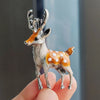 Enamel Lovely Sika Deer Brooches For Women Unisex Clothing Suit Accessories Alloy Deer Animal Brooch Pins Jewelry Gifts - Image 1