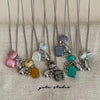 Colorful Stone Grape Cluster Pendant Necklace on Box Chain - Image 22