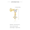 1PC Silver Tassel Chain Eight Pointed Stars Moon Earrings For Women Horse Eye Geometric Zircon Earring - Image 15