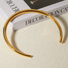 Stainless Steel Collar Necklace in Gold-Tone or Silver-Tone - Image 4