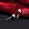 Silver Classy 10mm Beads Necklace Earrings for Women Wedding Jewelry Set - Image 3