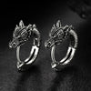 Personality Chinese Dragon Hoop Earrings for Women/Men Antique Metal Color Hip Hop Cool Guys Loong Earrings Jewelry - Image 3