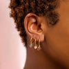 Fruit Charm Huggie Earrings with Colorful Stone Accents - Image 32