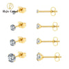 1 Pair Titanium 2/3/4/5mm CZ Stud Earrings 20G Minimalist Wedding Cartilage Helix Tragus Piercing Jewelry - Image 1