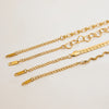 Minimalist Gold Color Plated Stainless Steel Hammer Pattern Geometric Chain Bracelet Heart shaped Hollow out Stackabl - Image 4