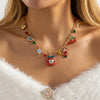 Charm Santa Claus Snowman Christmas Tree Snowflake Pendant Necklace For Women Christmas Gold Color Metal Choker Party Jewelry - Image 14