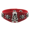 Punk Bracelet for Men Women Goth Black Leather Wristband with Metal Skull Spike Studded Rivets Cuff Bangle Adjustable - Image 21