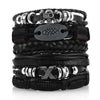 Bracelet Viking Bracelet For Men Hand Bracelets Woven Skull Hand Jewelry Adjustable Leather Set viking man bracelet - Image 35