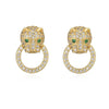 Mafisar High-Quality Gold Plated Zircon Leopard Head Stud Earrings For Women Hip Hop Earring Accessories Party Gift - Image 8