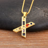 Inlaid Colorful Zircon A-Z Letters Pendant Necklace Name Initials Alphabet For Women Accessories Gifts - Image 19