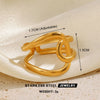 Hollow Heart Open Ring in Stainless Steel Adjustable - Image 37