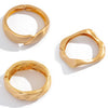 Wide Wave Cuff Bangle in Matte Gold-Tone and Silver-Tone Alloy - Image 16