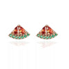 Fruit Charm Huggie Earrings with Colorful Stone Accents - Image 23