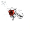 ZS 1PC 16G Stainless Steel Lip Ring Internal Thread Labret Piercing Moonstone Ear Stud Moon Butterfly Cartilage Earring Jewelry - Image 12