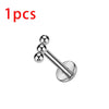 1/10pcs Titanium Beads Labret Piercing Ear Flat Tragus Cartilage Helix Conch Earring Lip Nose Piercing Body Jewelry - Image 7