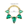Titanium 16G Pear CZ Hinged Clicker Segment Hoop Ring 8mm/10mm Hinged Daith Clicker Septum Nose Jewelry - Image 12