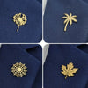 Dandelion Brooch, Interesting Maple Leaf Stainless Steel Lapel Badge, Spider Web Coconut Tree Badge, Men's Brooch - Image 1