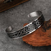 retro stainless steel Viking rune bracelet light simple versatile opening adjustable couple bracelet - Image 1