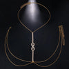Sexy Rhinestone Chains Chest Chain Harness Waist Chain Breast Belly Body Jewelry Necklace For Women Party Clothing Accessories