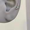 1 Pcs Gothic Sparkling Zircon Cross Stainless Steel Ear Bone Nail Earrings for Women Y2K Punk Style Double Piercing Body Jewelry - Image 9