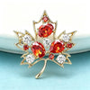 Beautiful Crystal Maple Leaf Brooches For Women Unisex 2-color Floral Plant Party Office Brooch Pins Gifts - Image 4