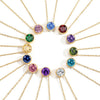 Stainless Steel Birthstone Pendant Necklace with 38 cm Chain and 5 cm Extension - Image 26