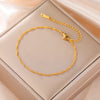 Thin Twisted Water Wave Chain Anklets for Women Stainless Steel Jewelry Bracelet on the leg Mother's Day Gift - Image 5