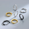 Twisted Small Round Hoop Earrings For Women/Men Stainless Steel Ear Buckle Chic Simple Ear Jewelry - Image 3
