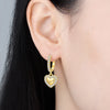 Silver Zircon Heart-shaped Earrings Gold Hoop Earrings for Women Piercing Jewelry Gift - Image 3