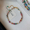 Colorful Beaded Necklace or Bracelet with Pearl Look Accents - Image 8